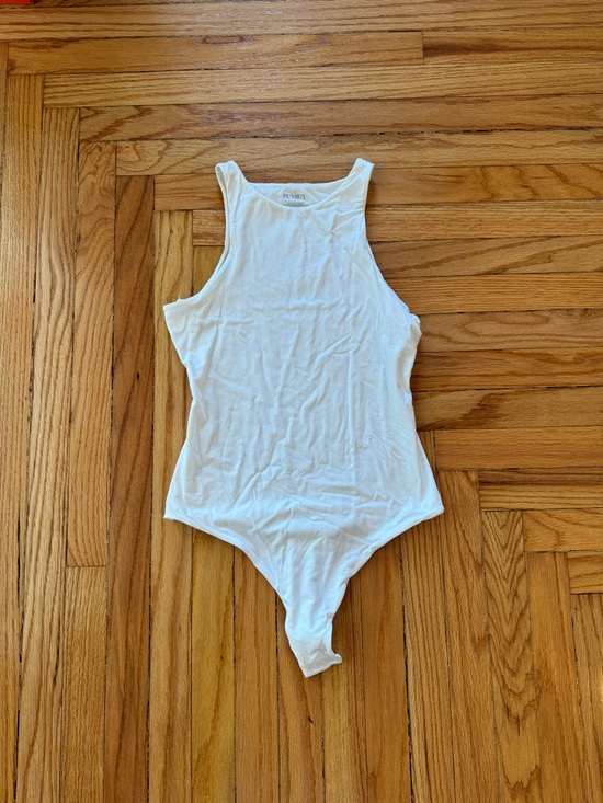 Pumiey Tops - Women’s White Bodysuit